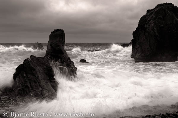 Bølge. Varangerfjorden, Finnmark 